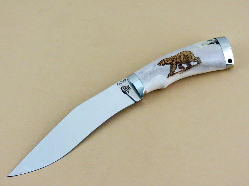 Нож «ТАГАР» Х12МФ, рог, пирография