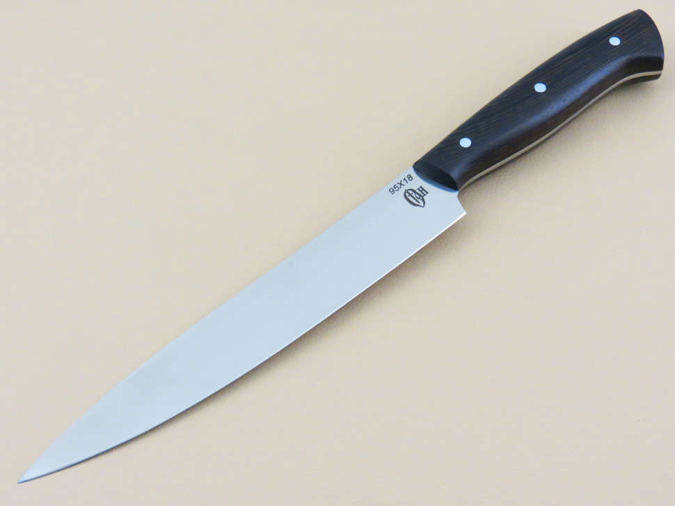 Нож кухонный №6  (Универсальный большой) цельнометаллический 95х18, венге