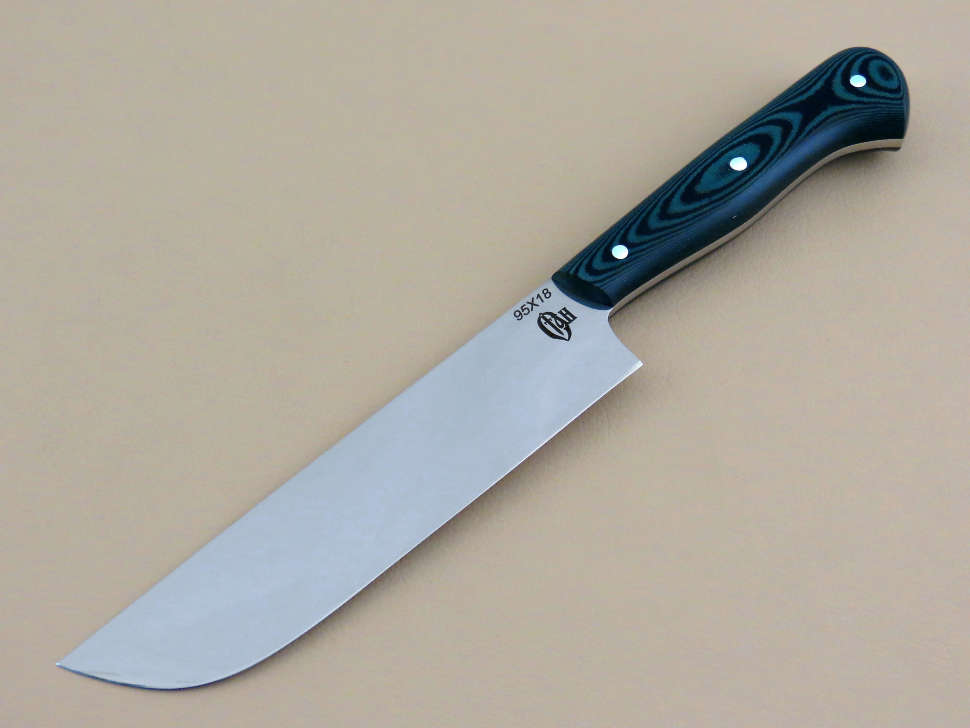 Кухонный нож "УЗБЕК" 95Х18, цельнометаллический,  микарта