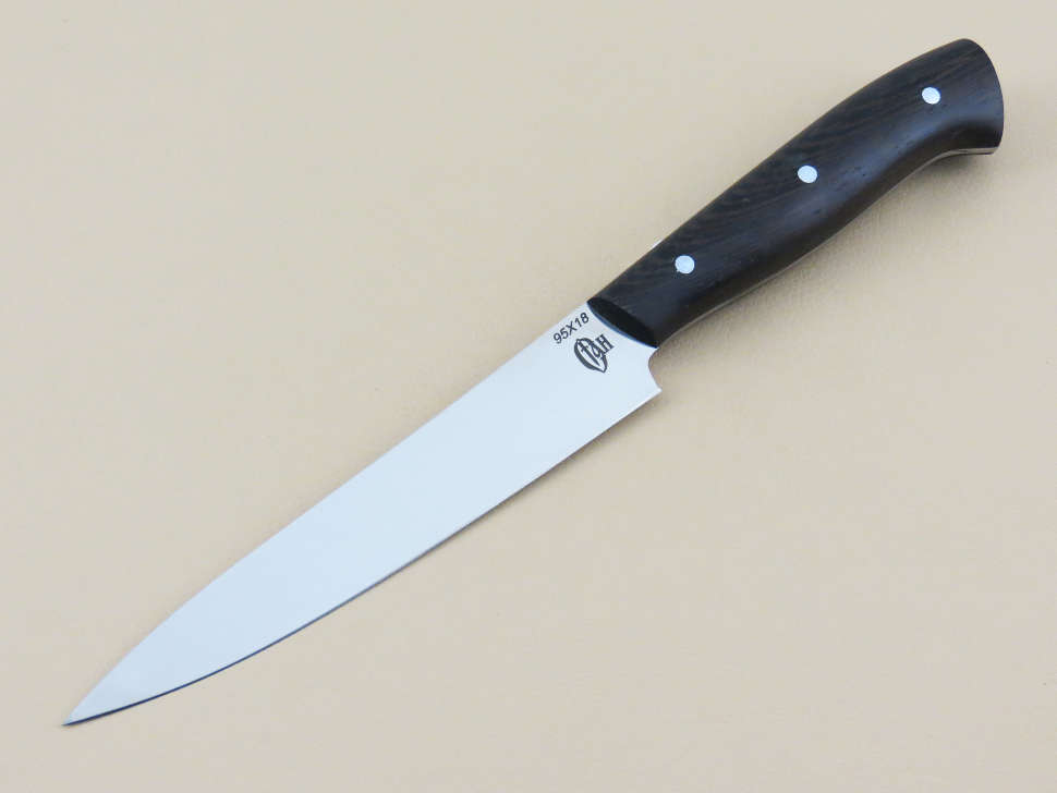 Нож кухонный №7 (Универсальный средний) цельнометаллический 95х18, венге
