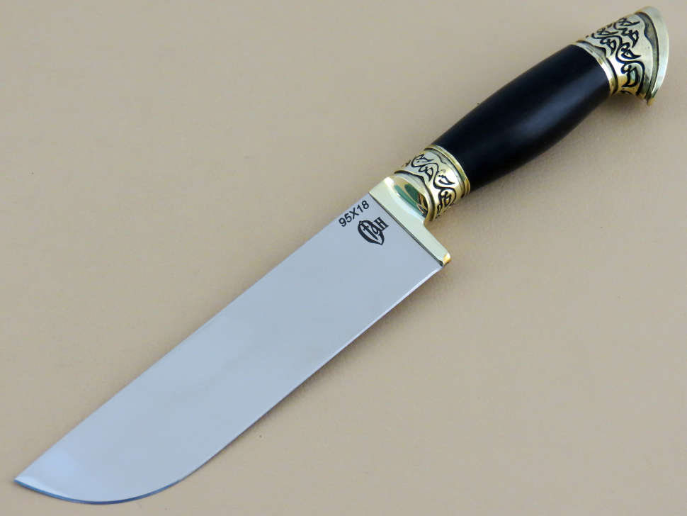 Нож «УЗБЕК» 95Х18, граб, декор «Восток»