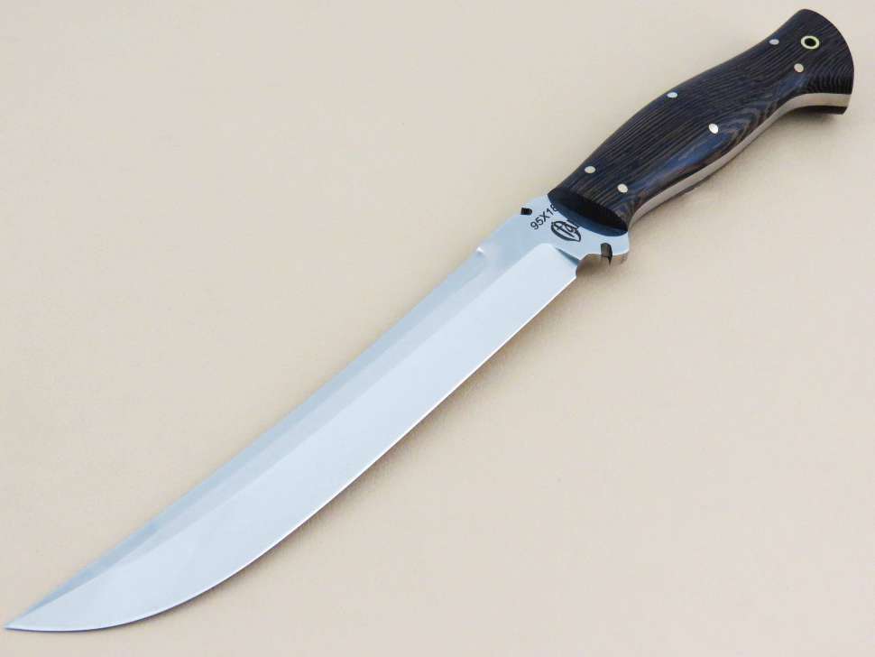 Нож «ЗВЕРОБОЙ» цельнометаллический 95х18, венге