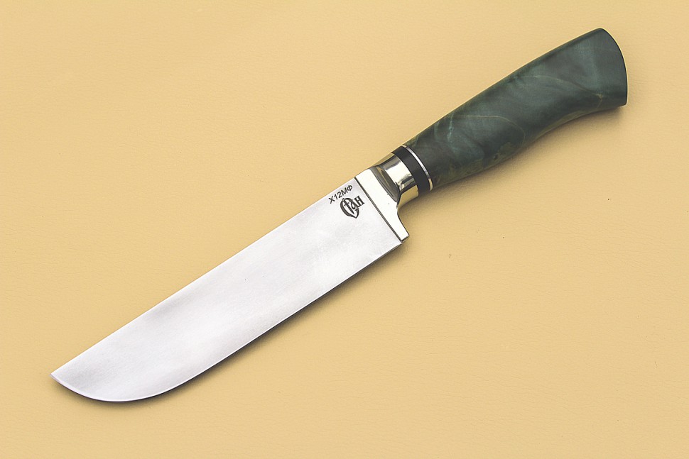 Кухонный нож «УЗБЕК» Х12МФ, кап клена
