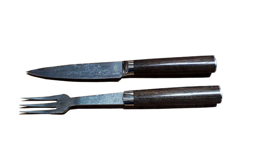 Гарнитур «ПИКНИК»  из двух предметов: нож+ вилка 95Х18, венге
