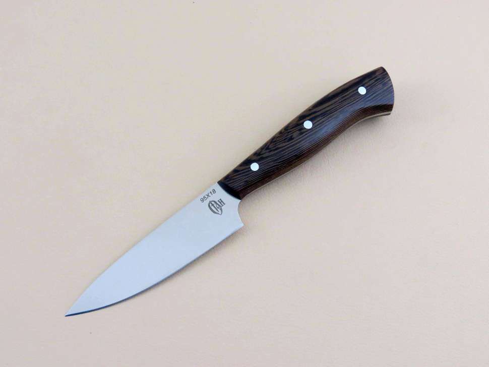 Кухонный нож №3 (Овощной) цельнометаллический 95Х18, венге