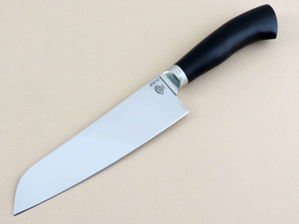 Кухонный нож №5 (Сантоку) 95Х18, граб