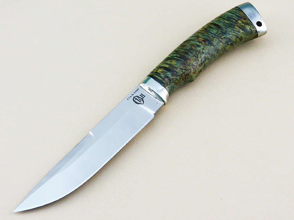 Нож «ЛЕСНОЙ» Р6М5, карельская береза