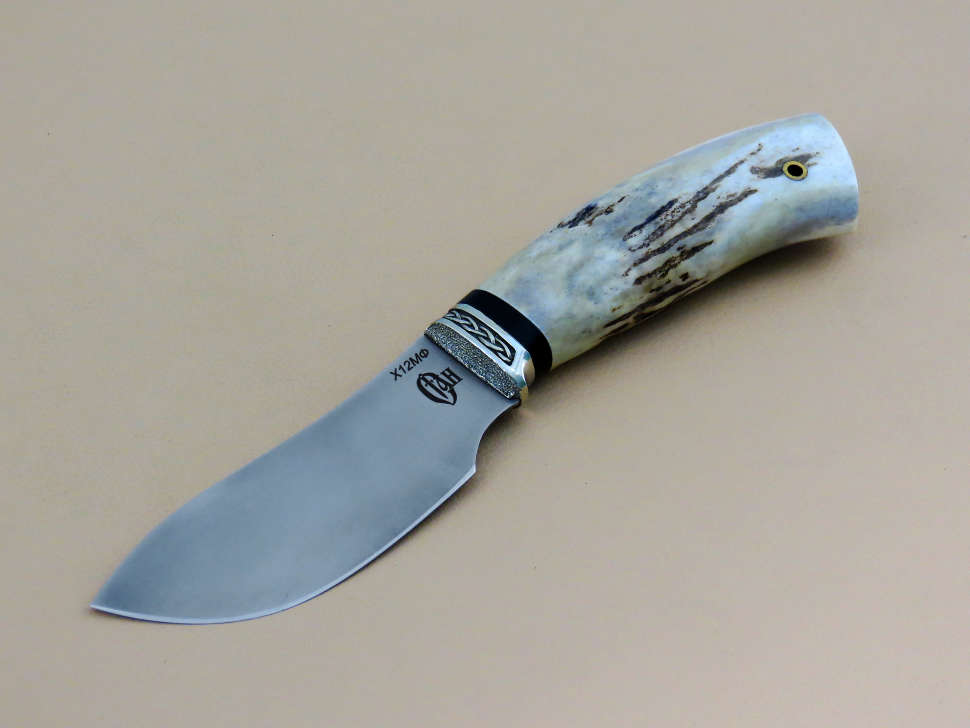 Шкуросъемный нож «СЕРНА» Х12МФ, рог