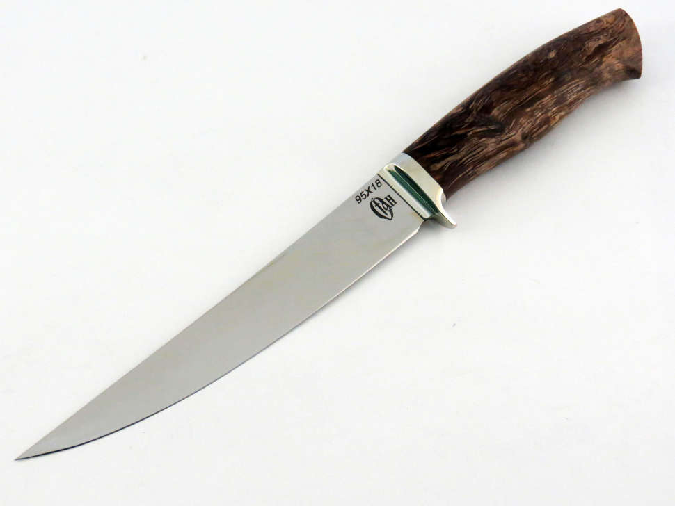 Кухонный нож «ФИЛЕЙНЫЙ»  95Х18, кап клена