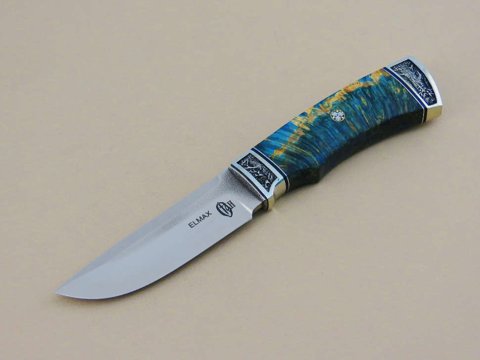 Нож «ТУРИСТ-1» ELMAX, кап клёна, мозаичный пин, декор «Дубрава»