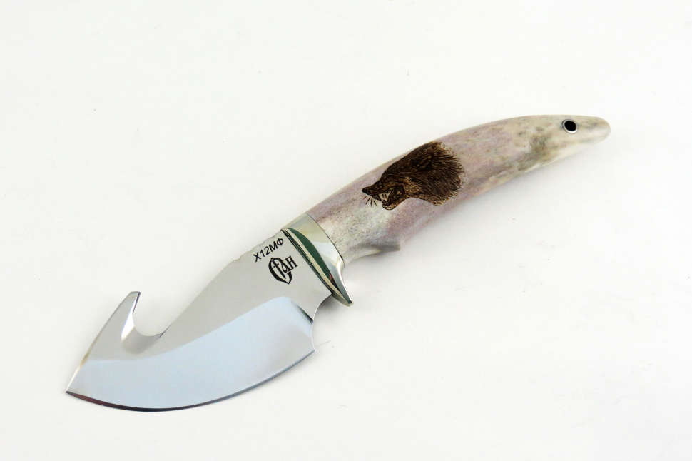 Нож «БЕМБИ», Х12МФ, рог лося