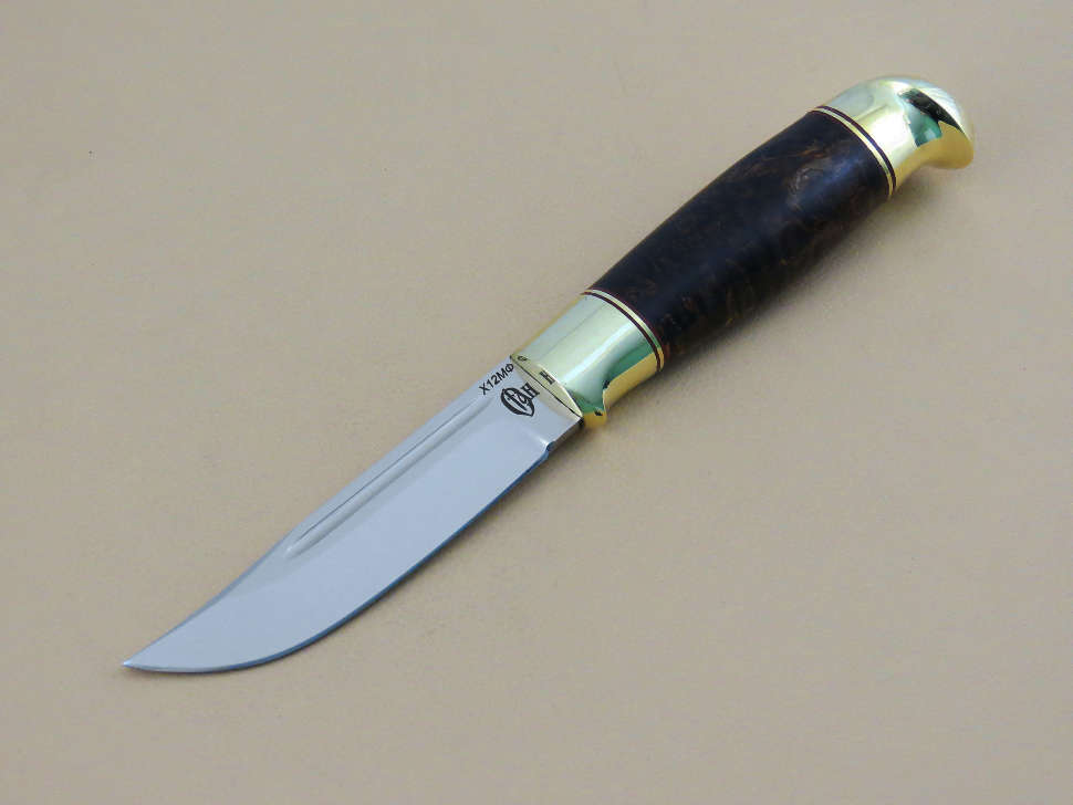 Нож «ФИНКА» Х12МФ, карельская береза