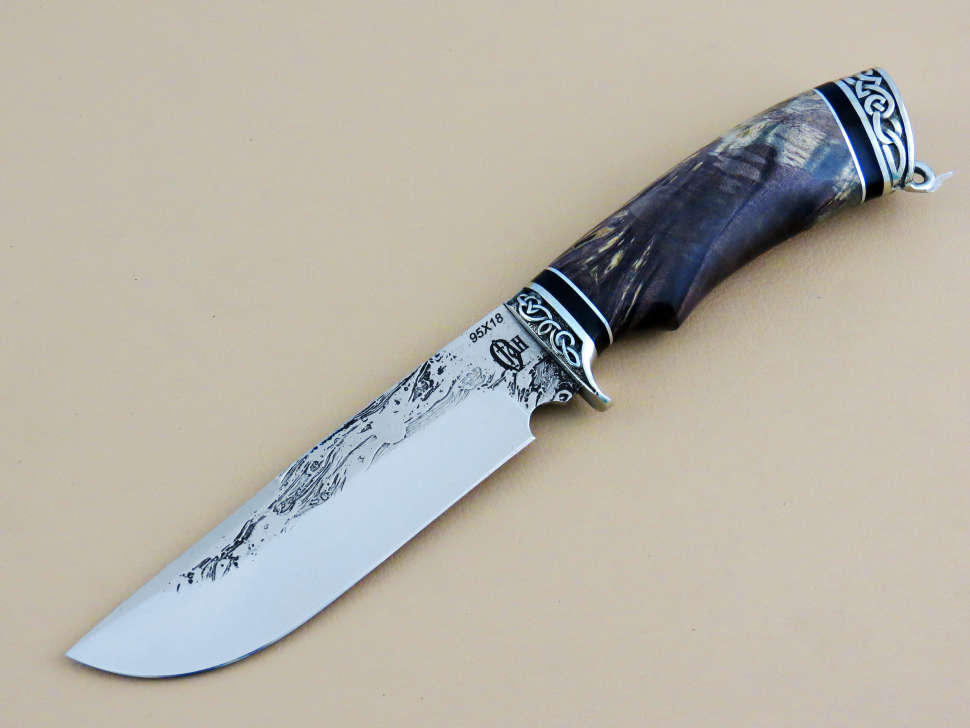Нож «ВЕПРЬ», 95Х18, кап клена